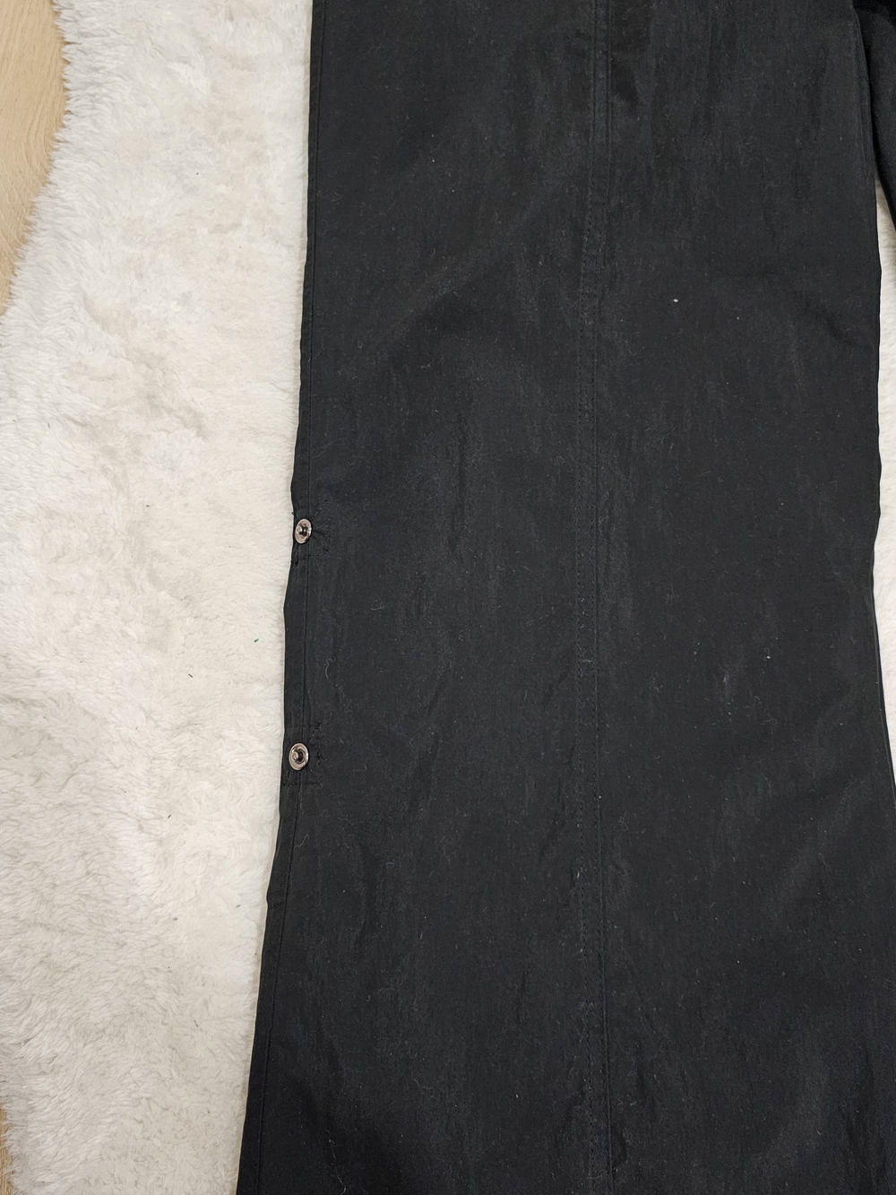 JoeFresh Black WideLeg Utility Pants Drawstring Cargo Minimalist Quiet Luxury 10 - Picture 8 of 13